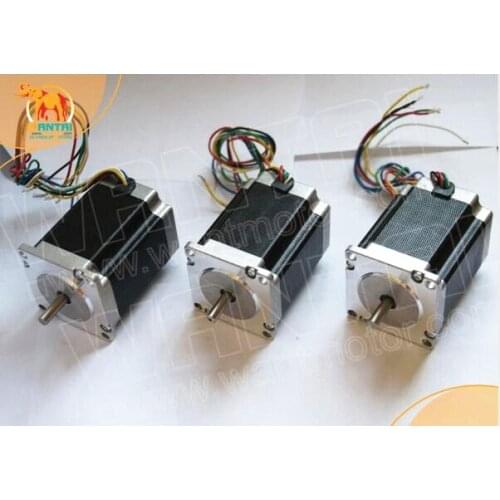 CNC Wantai 3PCS Nema23 Stepper Motor 57BYGH218 0.9N.m 2A Single Shaft 130oz-in 51mm cnc engrave Milling Medical equipment