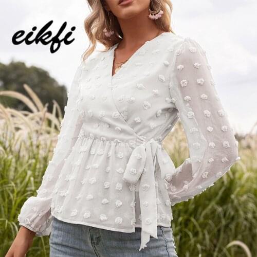 Блузки в горошек EIKFI China At AliExpress