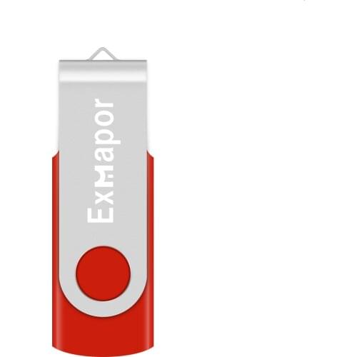 Exmapor 8GB USB 2.0 Flash Drive Red Rotating Jump Drive Zip Drive Memory Sticks for PC Mac Tablet Thumb Drives 8 GB Pen Drive