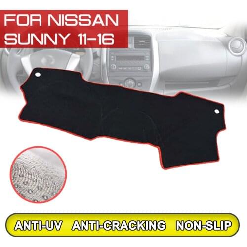 For Nissan Sunny 2011 2012 2013 2014 2015 2016 Car Dashboard Mat Anti-dirty Non-slip Dash Cover Mat UV Protection Shade