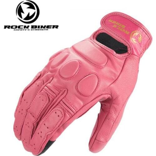 Knight Protect Retro Leather Motorcycle Riding Gloves Breathable Touch Screen Motorbike Glove Thickened Protective EVA sheepskin