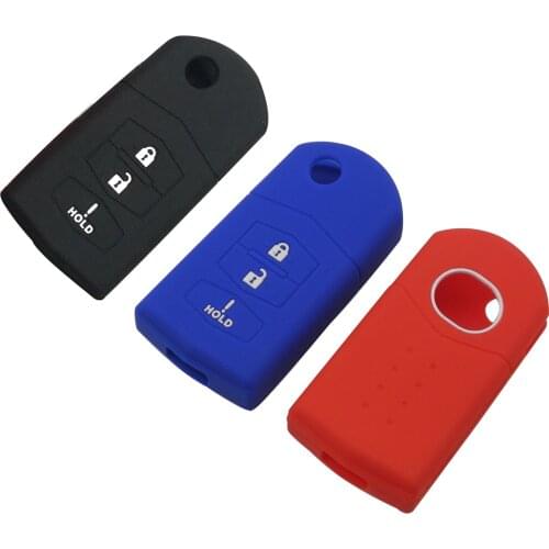 Kutery 10PCS Silicone Colorful Remote Car Key Case 3BTN For MAZDA 3 5 6 CX-5 CX-7 CX-9 Miata MX-5 MPS SP23 Protection Replace