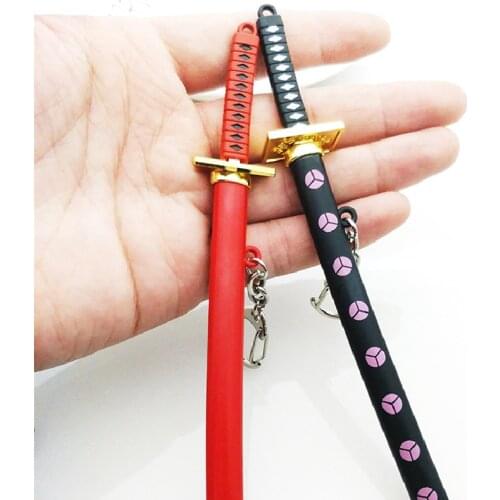 Fashion 8 Styles Roronoa Zoro Sword Keychain For Women Men Buckle Toolholder Scabbard Katana Sabre Car Keyrings Gift Key Chains