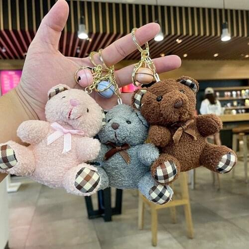 Cartoon Plush Doll Koala Bear Keychain Accessories Car Key Pendant Cute School Bag Ornaments Creative Gifts Plush Toys