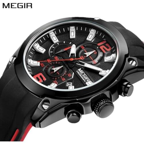 2019 Men Watch MIGER Brand Fashion Sport Watches Leather Waterproof Military Chronograph Watch Men Clock Relogio Masculino