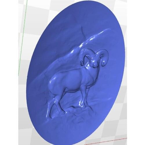 Sheep_1 3d model relief for cnc in STL file