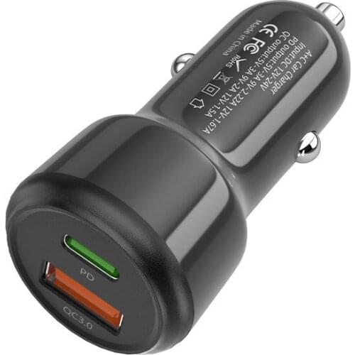 UTHAI HC-386 New Car Charger PD20W Car Charger QC3.0+PD20W Charging Head Dual Port Fast Charging Car Charger