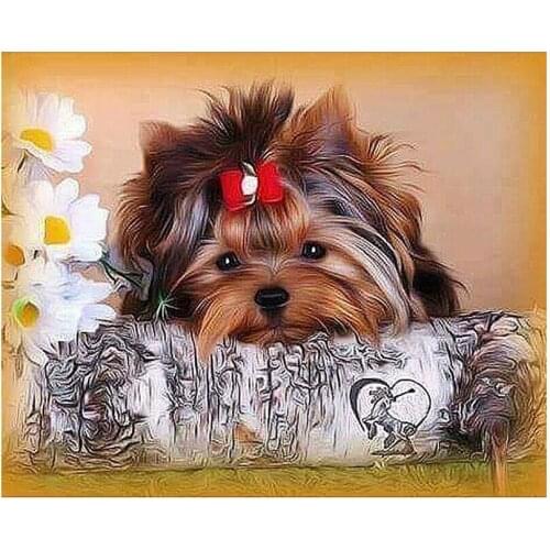New Full Square 5D DIY Diamond Painting "Cute dog" Embroidery Cross Stitch Rhinestone Mosaic Painting Home Decor Gifts HL073