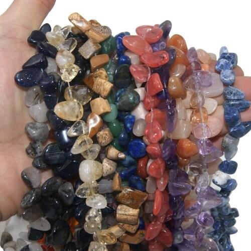 Wholesale 5-12 MM Irregular Shape Side Hole Natural Stone Agates Lapis lazuli Pink Quartz Beads For Jewelry Making DIY Necklace