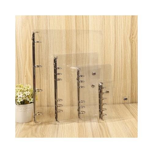 Korea transparent pvc binder, loose-leaf book, small fresh grid line plan notebook hand account book