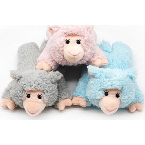 Pet Dog Plush Sound Bite Lie Down Sheep Plush Toys Squeak Dog Chew Bite Resistant Toys Hot Sell