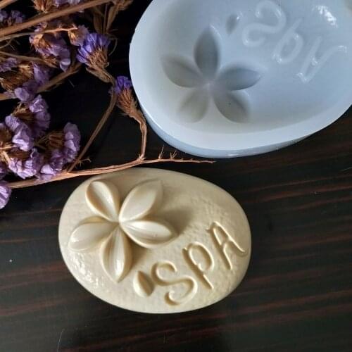 HC0164 PRZY Silicone Mold Soap Molds Silicone Fondant Mould Gypsum Chocolate Candle Mold Plumeria Spa Clay Resin Silicone Rubber