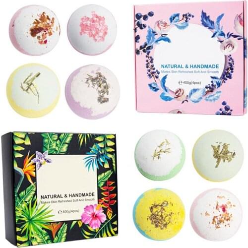 4/8Pcs Bath Bubble Bath Salts Essential Oil Handmade SPA Stress Bath Salt Soap Bubble Shower Bombs Ball Body Cleaner Spa