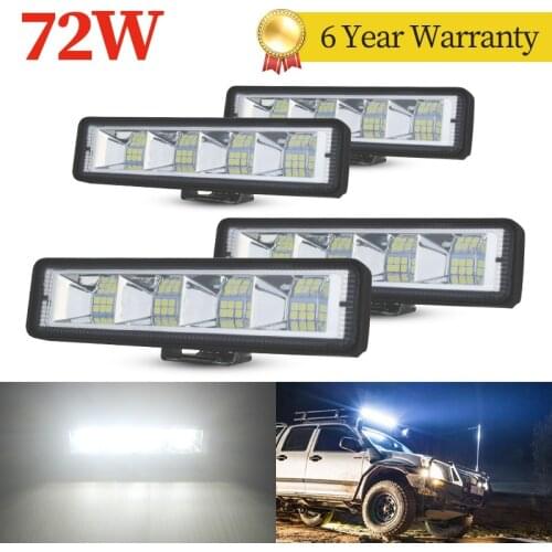 4pcs Led Light Bar/Work Light 72W LED Work Light Bar for OffRoad Auto UAZ Truck ATV 4x4 Car Spotlight 12V 24V Fog Light