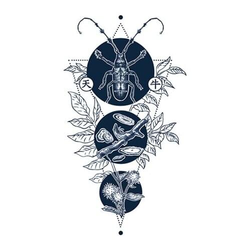 103MM×172MM Tattoo Sticker Tattoo Sticker Waterproof Female Long-lasting Toad