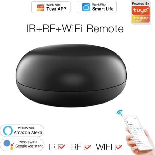 Tuya WiFi RF+IR Smart Remote Controller Tuya/Smart Life App Remote Control Support Alexa Google Home For TV Air Conditioning