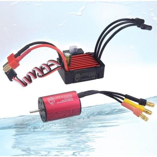 Waterproof Combo 2030 6500KV 7200KV 4500KV 2S Brushless Motor w/ 25A ESC for 1:20 1:18 GTR/Lexus RC Drift Racing Car