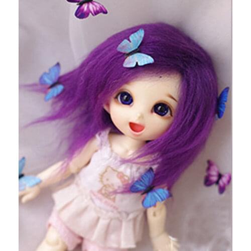 [wamami] Purple Long Wool Hair Wig For SD DZ MSD AE Pukifee Lati 1/3 1/4 1/6 1/8 1/12 BJD Dollfie