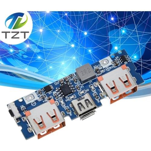Micro/Type-C USB 5V 2.4A Dual USB 18650 Boost Battery Charger Board Mobile Power Bank Accessories For Phone DIY