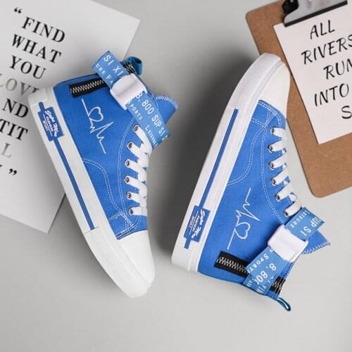 Orange Heart-shaped Lovers High Top Sneakers Women Cardioid Embroidered Canvas Shoes Couple Espadrilles Women Shoes Casual Flats