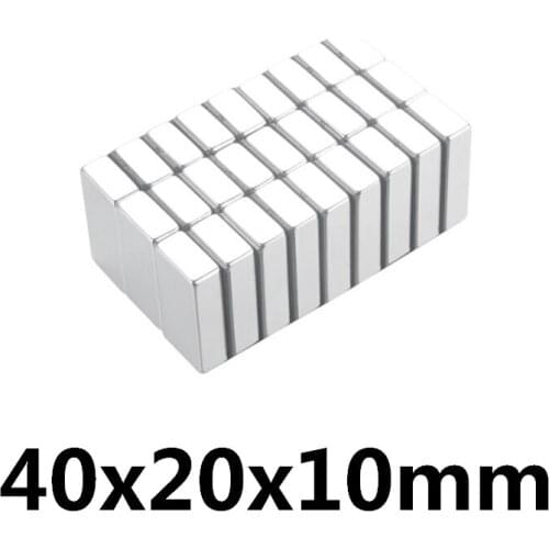 1~30PCS 40x20x10mm Quadrate Powerful Magnets Strip DIY Permanent Magnetic N35 NdFeB Super Powerful Neodymium Magnet 40*20*10 mm