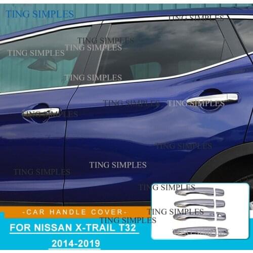ABS Chrome Car Door Handle Cover Protector For NISSAN xtrail X-Trail t32 2014 2015 2016 2017 2018 2019 Tuning Accessories