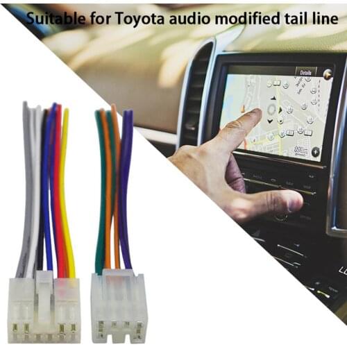 Car Radio Stereo CD/DVD Player Wiring Harness Cable Installation Kit For Toyota Adapter Wiring Harness Connector Accessories