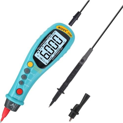 ZOYI ZT203 Pen Type Digital Multimeter True RMS NCV 6000 Counts Electronic Clamp Meter Ammeter Voltmeter Ohmmeter Tester
