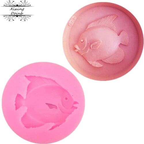 DIY Silicone Fondant Cake molds 3D Fish Moulds Soap Mold Chocolate Mould For The Baking Tools Cake