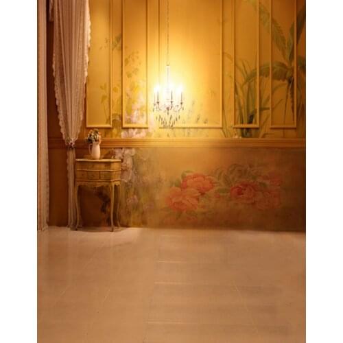 Living Room Chinses Painting Flowers Wall Photography Backdrops Photo Props Studio Background 5x7ft