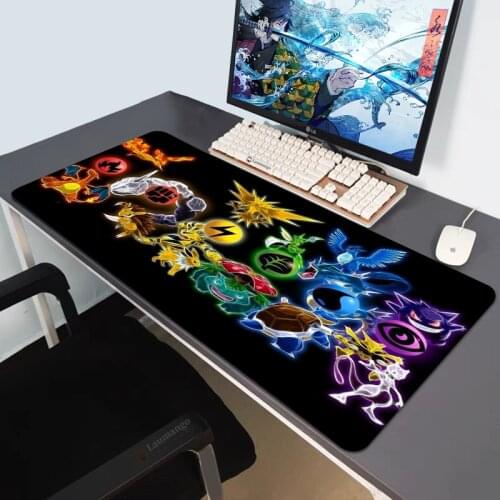Pokemon Cartoon Mousepad Cute Gamer Gaming Mouse Pad Rubber Large Notebook PC Accessories Laptop Keyboard Desk Mat CSGO Mousepad