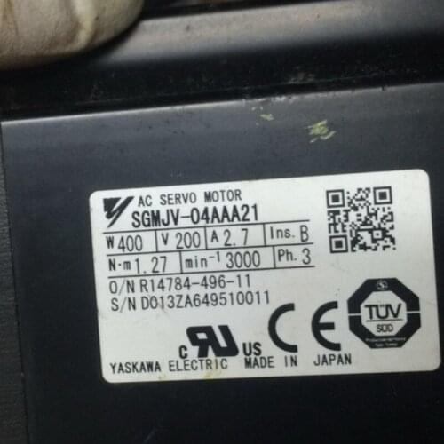 Used Tested Working SGMJV-04AAA21 AC SERVO MOTOR