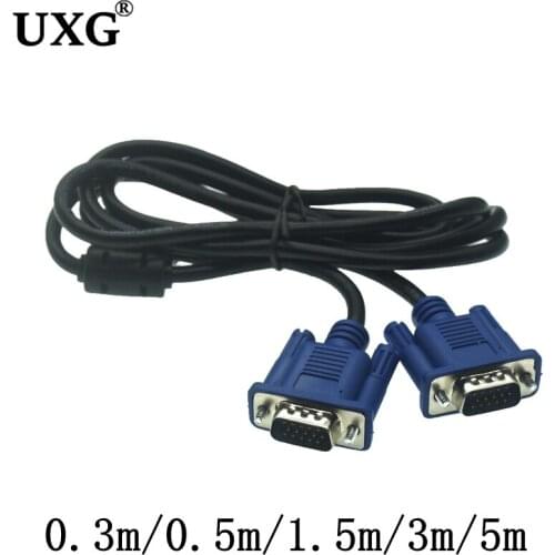 1.5M 3m 5m VGA to VGA Cable 15 Pin Male to Male Extension Converter Connector For Computer Monitor Projector PC TV Adapter
