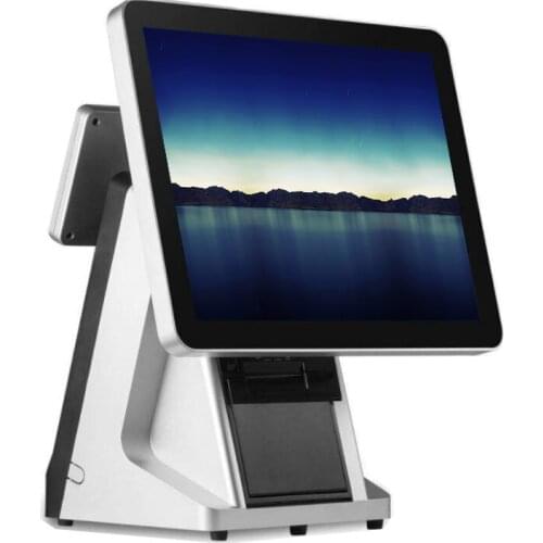 15" cash register high quality Pos System touch screen pos all in one with VFD 80 mm printer