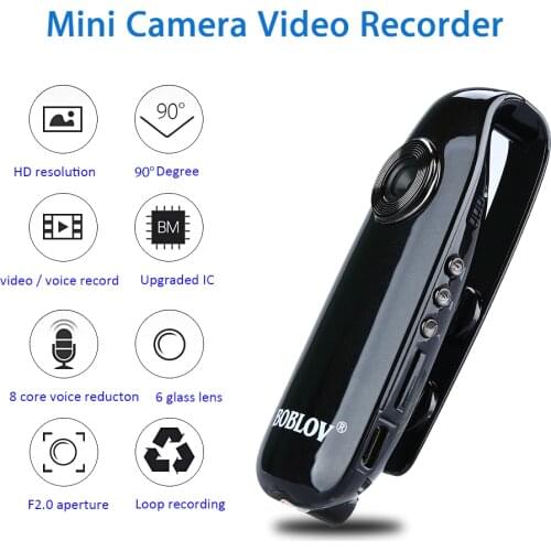 Boblov Mini Camera HD 1080P 007 Body Cam Digital Camcorders DVR Loop Recording Dashcam Motion Detector Baby Monitor