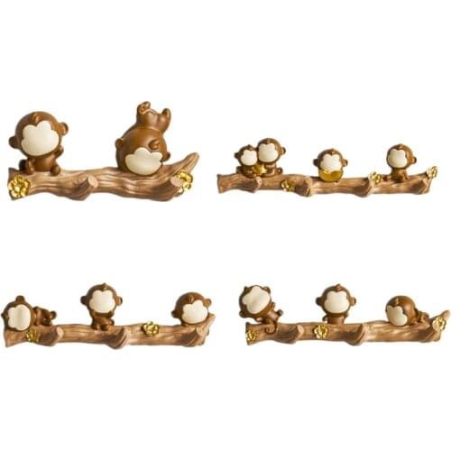 Wall Decorations Room Hanger Resin Monkey Hanger Clothes Towel Hooks Hat Handbag Holder Home Accessories