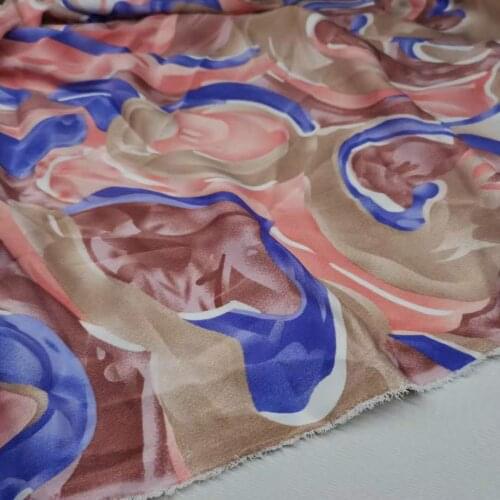 New Korean Fabric Qualified Dropping Opaque Color Weave Printed Stylish For Dress Shirt Skirt