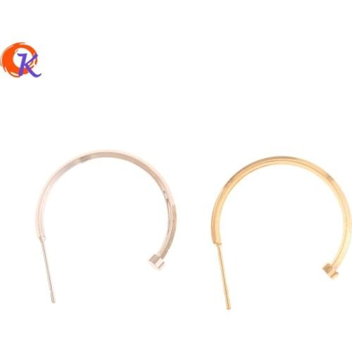 Cordial Design 30Pcs 18*24MM Jewelry Accessories/Hand Made/Round Shape/Genuine Gold Plating/DIY Making/Soft Pin/Earrings Stud