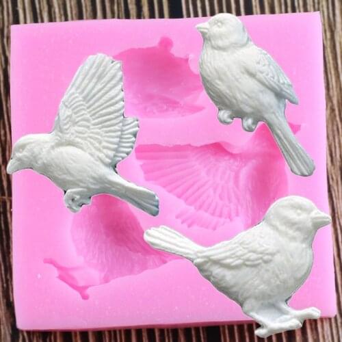 Birds Silicone Mold Fondant Molds DIY Cake Decorating Tools Candy Chocolate Gumpaste Mould Cupcake Baking Resin Clay Soap Mold