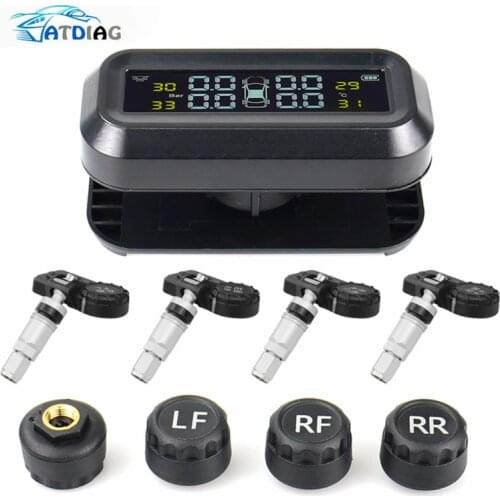 4 external tyres car tire pressure monitoring systems external sensors auto wheel pressure gauge tester security alarm bar psi
