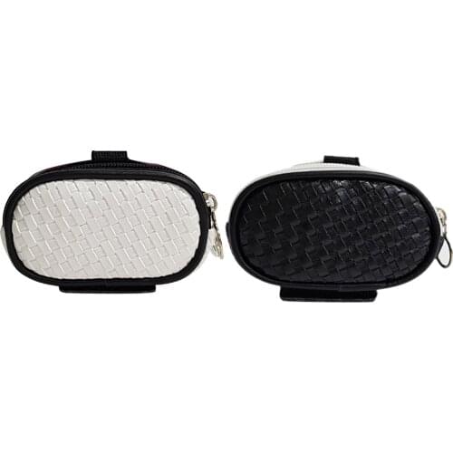 Golf Ball Bag Golf Balls Holder Golf Balls Case with Tee Position Zippered for 2 Balls Outdoor Training Supplies, 11x6.5x4cm