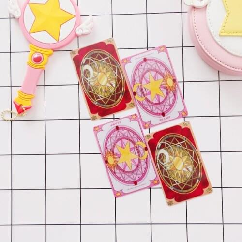 Japan Anime Cardcaptor KINOMOTO SAKURA Card Sticker BUS/CREDIT/BANK Clow Sakura Card Cosplay Anime Size 86mm*54mm