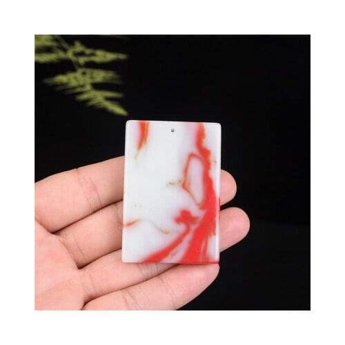 Zheru jewelry natural chicken blood jade amulet pendant necklace exquisite jewelry best gift