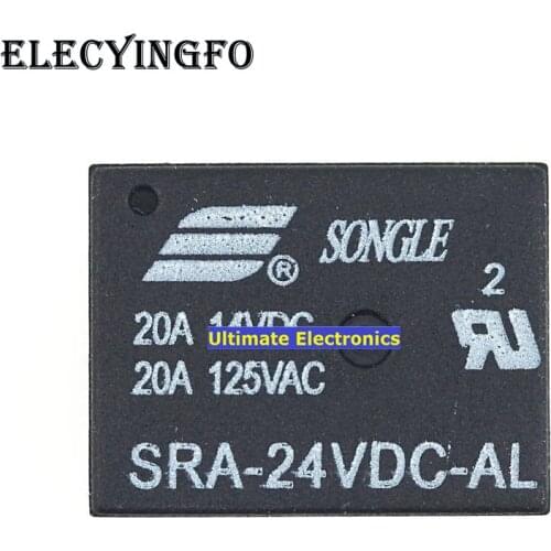 10PCS AL| 4 feet SRA-12VDC-AL SRA-24VDC-AL 12V 24V 20A T74 relay