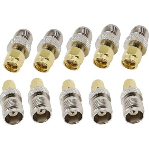 10Pcs SMA Male Plug to TNC Female Jack RF Coaxial Adapter Connector High Quanlity Straight