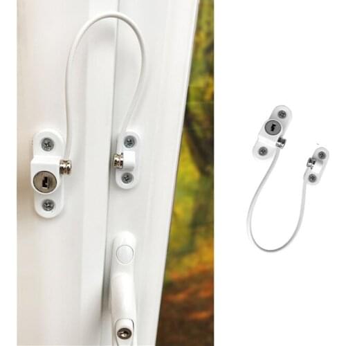 10Pcs Home Window Security Chain Lock Window Cable Lock Restrictor Multifunctional Window Lock Security Guard for Baby Safety