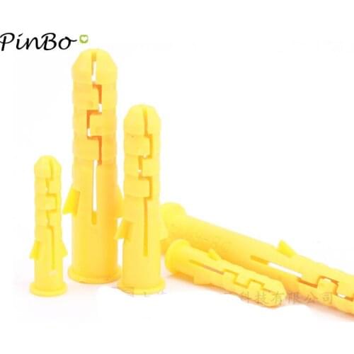 100pc M6*40 sleeve nylon wall plug Expansion Tube Screw Bolts Plastic without screw
