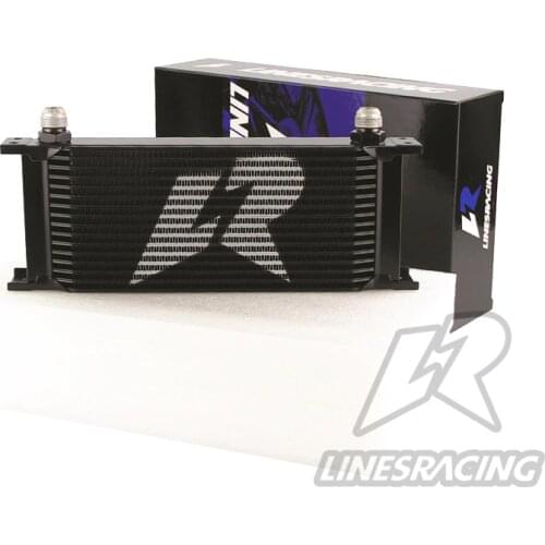 16 Row Universal Aluminum Racing Oil Cooler Black / Silver AN10 Engine Oil Cooler