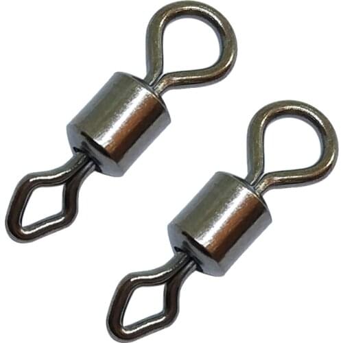 INFOF 500/1000-pieces Swivel Fishing Rolling Swivels #12-#1 peche Carp Hook Connector Fishing Accessories Swivel