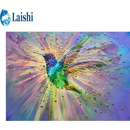 5D diy Abstract artistic colorful bird full round diamond painting cross stitch kits diamond embroidery mosaic pattern picture